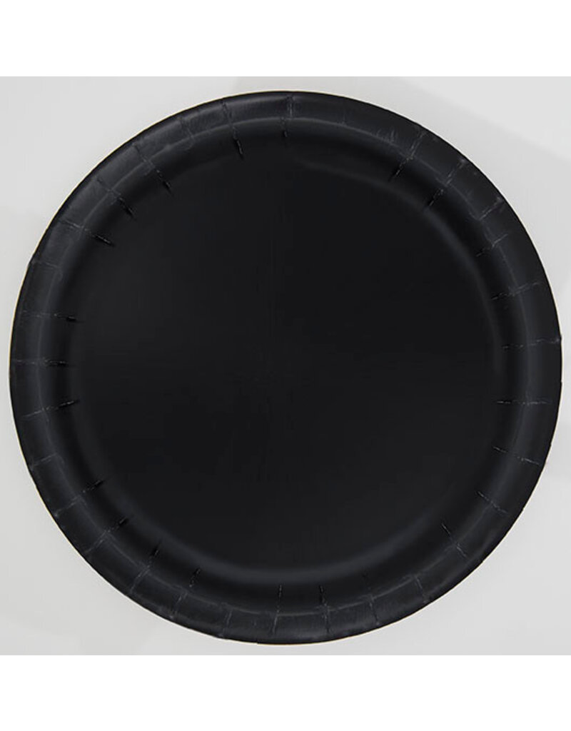 Black  7" Paper Plate (20)