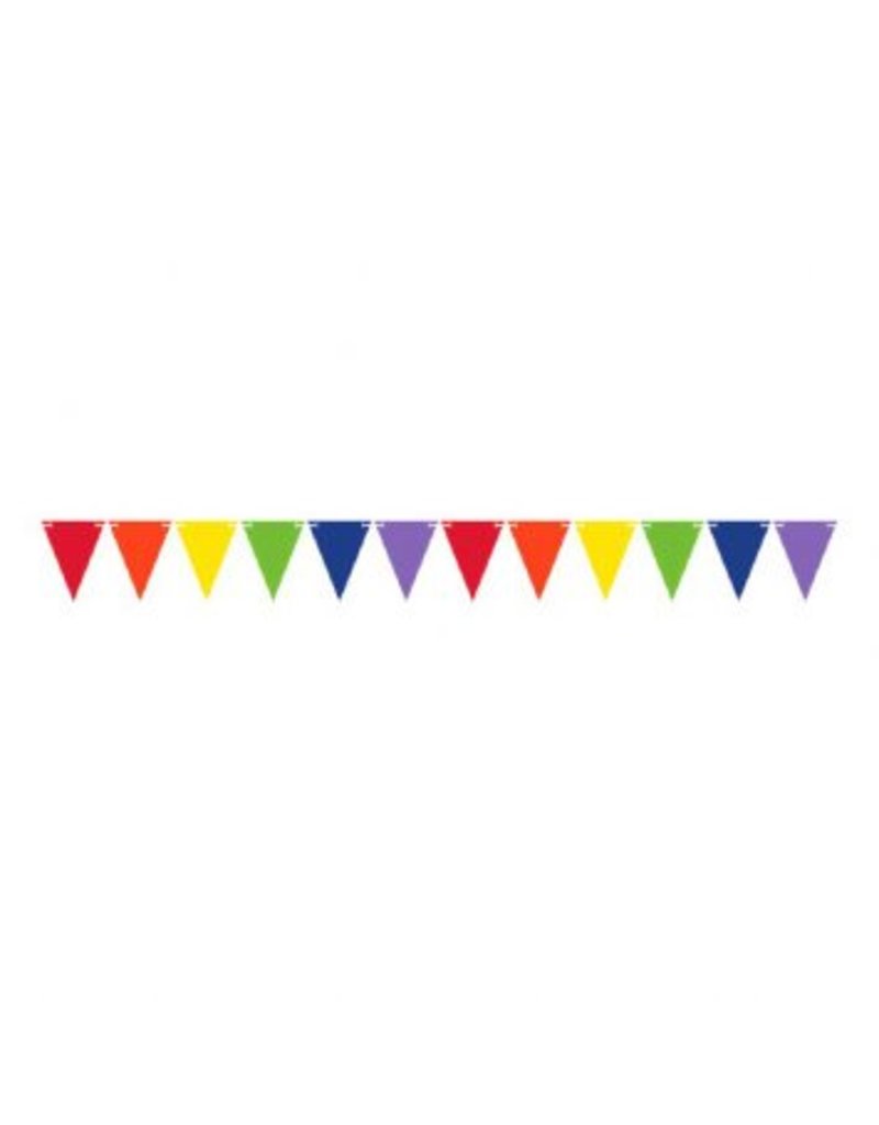Mini Paper Pennant Banner - Primary Assorted 15FT