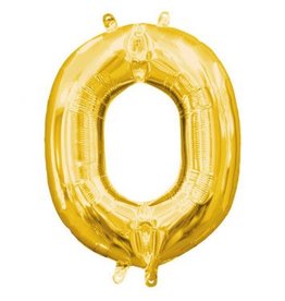 Air-Filled Letter "O"- Gold 14" Balloon (Will Not Float)