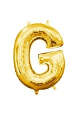 Air-Filled Letter "G"- Gold 16" Balloon (Will Not Float)