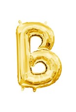 Air-Filled Letter "B"- Gold 14" Balloon (Will Not Float)