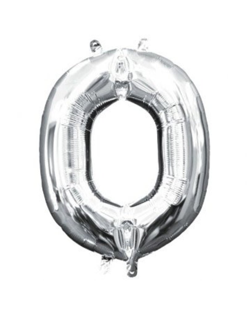 Air-Filled Letter "O"- Silver Balloon (Will Not Float)