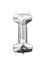 Air-Filled Letter "I"- Silver 14" Balloon (Will Not Float)