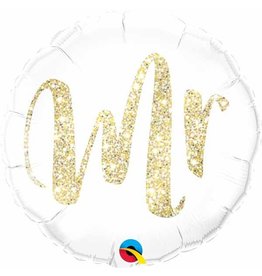 Mr. Glitter Gold 18" Mylar Balloon
