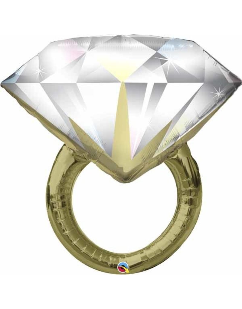Diamond Wedding Ring 37" Mylar Balloon
