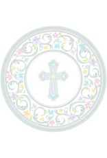 Blessed Day Round Plates, 7" (18)