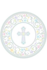 Blessed Day Round Plates, 7" (18)