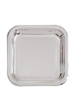 Silver Metallic Square 7" Plates (8)