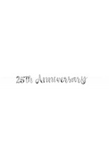 25th Anniversary Script Banner Silver