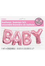 Baby Balloon Banner Pink