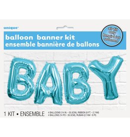 Baby Balloon Banner Blue