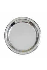 Silver Metallic 9" Plates (8)