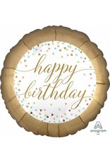 Birthday Pastel Confetti 18" Mylar Balloon