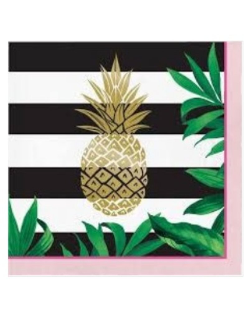 Pineapple Wedding Foil Stamped Luncheon Napkins (16)