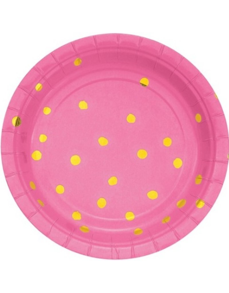 Candy Pink Dessert Plates (8)