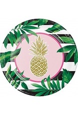 Pineapple Wedding Foil 10" Plate (8)