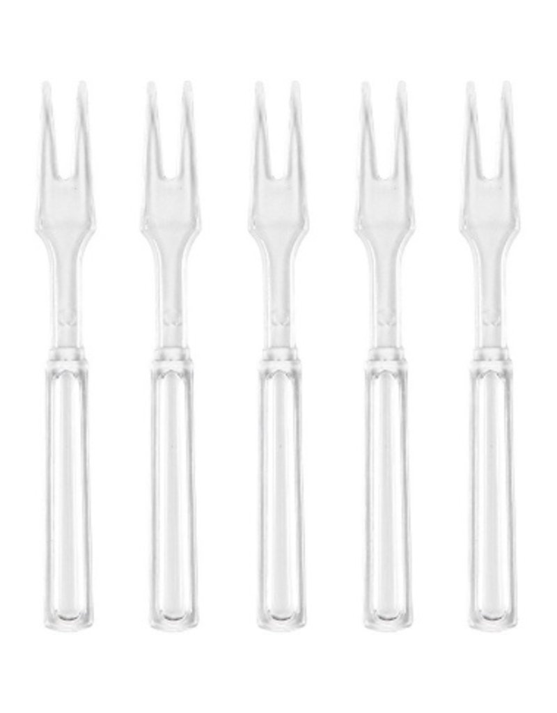 Cocktail Fork Plastic Clear (30)