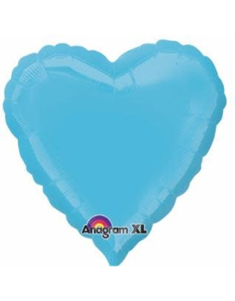 Heart Caribbean Blue 18" Mylar Balloon