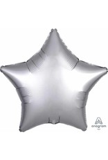 Platinum Satin Luxe Star  18" Mylar Balloon