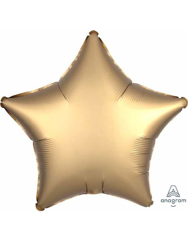 Gold Star Sateen Satin Luxe 18" Mylar Balloon