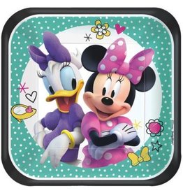 Disney Minnie Mouse Happy Helpers Square Plates, 7" (8)