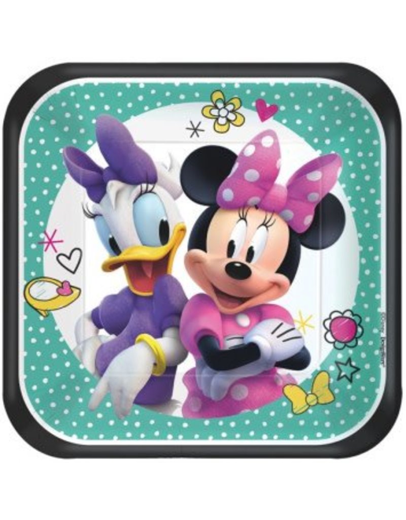 Disney Minnie Mouse Happy Helpers Square Plates, 7" (8)