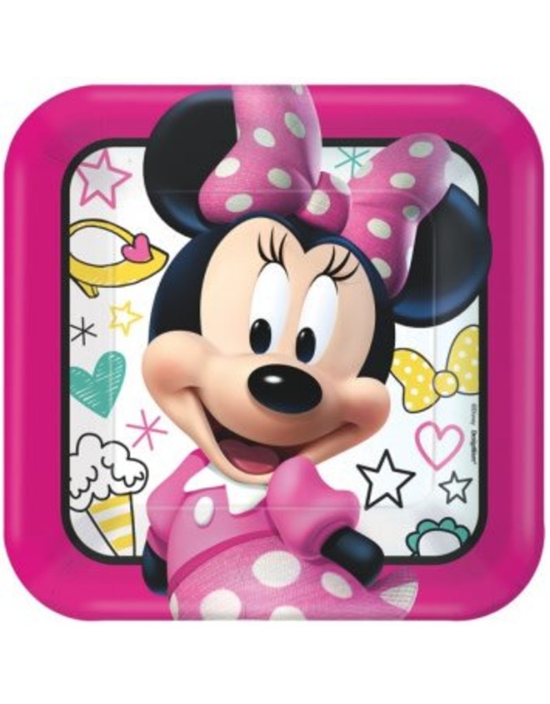 Disney Minnie Mouse Happy Helpers Square Plates, 9"