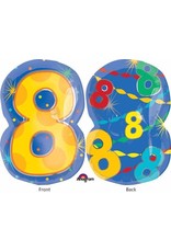 #8 Multicolour Shape 18" Mylar Balloon