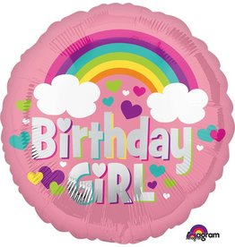 Birthday Girl Rainbow Fun 18" Mylar Balloon