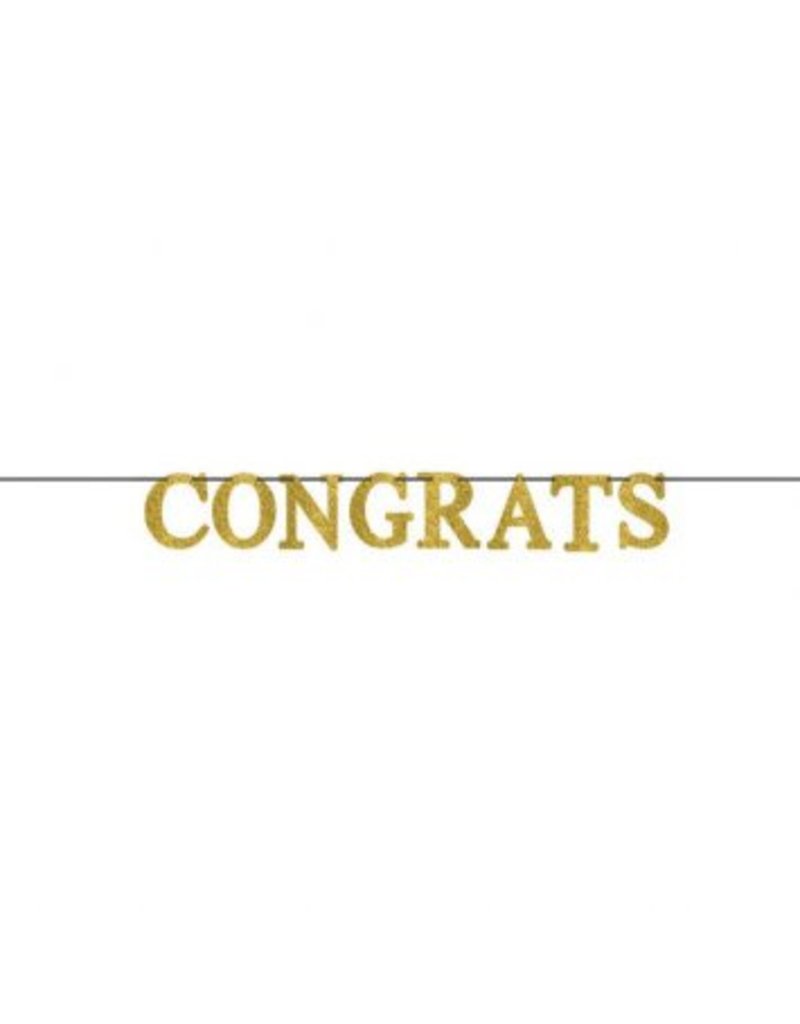 CONGRATS Large Letter Banner Gold