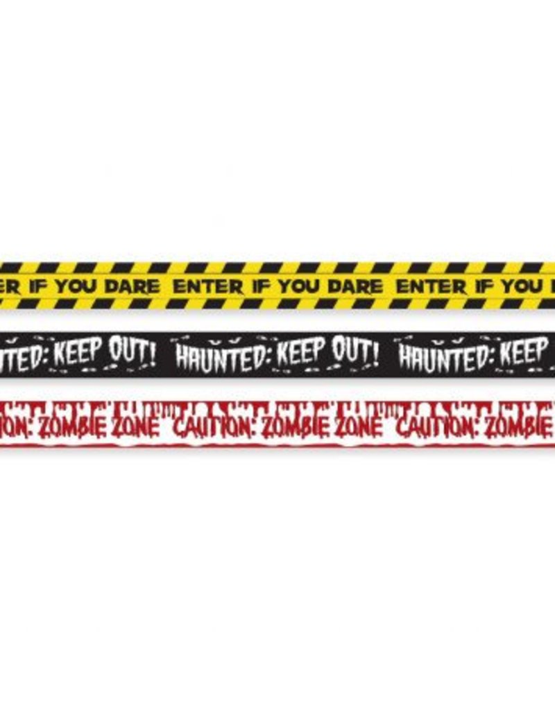Halloween Fright Plastic Tape Banners