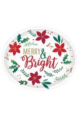 Christmas Wishes Oval Plates, 12" (8)