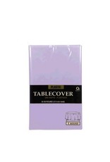Lavender Round Plastic Tablecover 84"