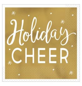 Holiday Cheer Beverage Napkins Gold Hot-Stamped (16)