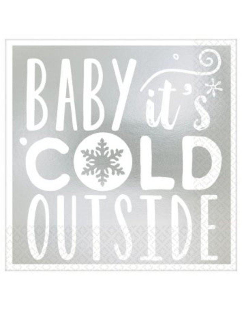 Baby It's Cold Outside Beverage Napkins Hot-Stamped (16)