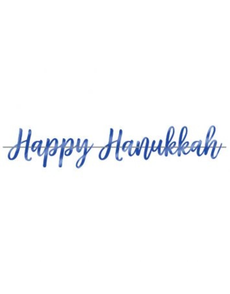 Happy Hanukkah Script Banner