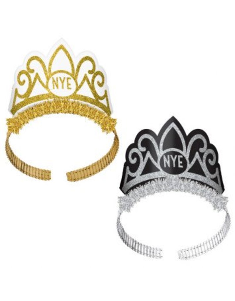 New Year's Tiaras - Black, Silver, Gold (6)