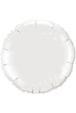 White Round 18" Mylar Balloon