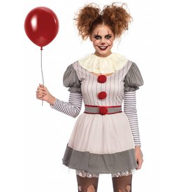 Women's Creepy Clown XL Costume