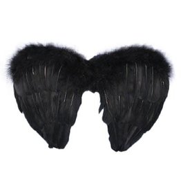 Mini Black Feather Wings