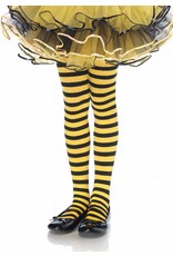 Yellow & Black Striped Pantyhose Medium (Child Size)