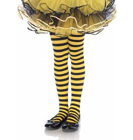 Yellow & Black Striped Pantyhose Medium (Child Size)