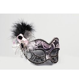 Venetian Showgirl Silver Eye Mask