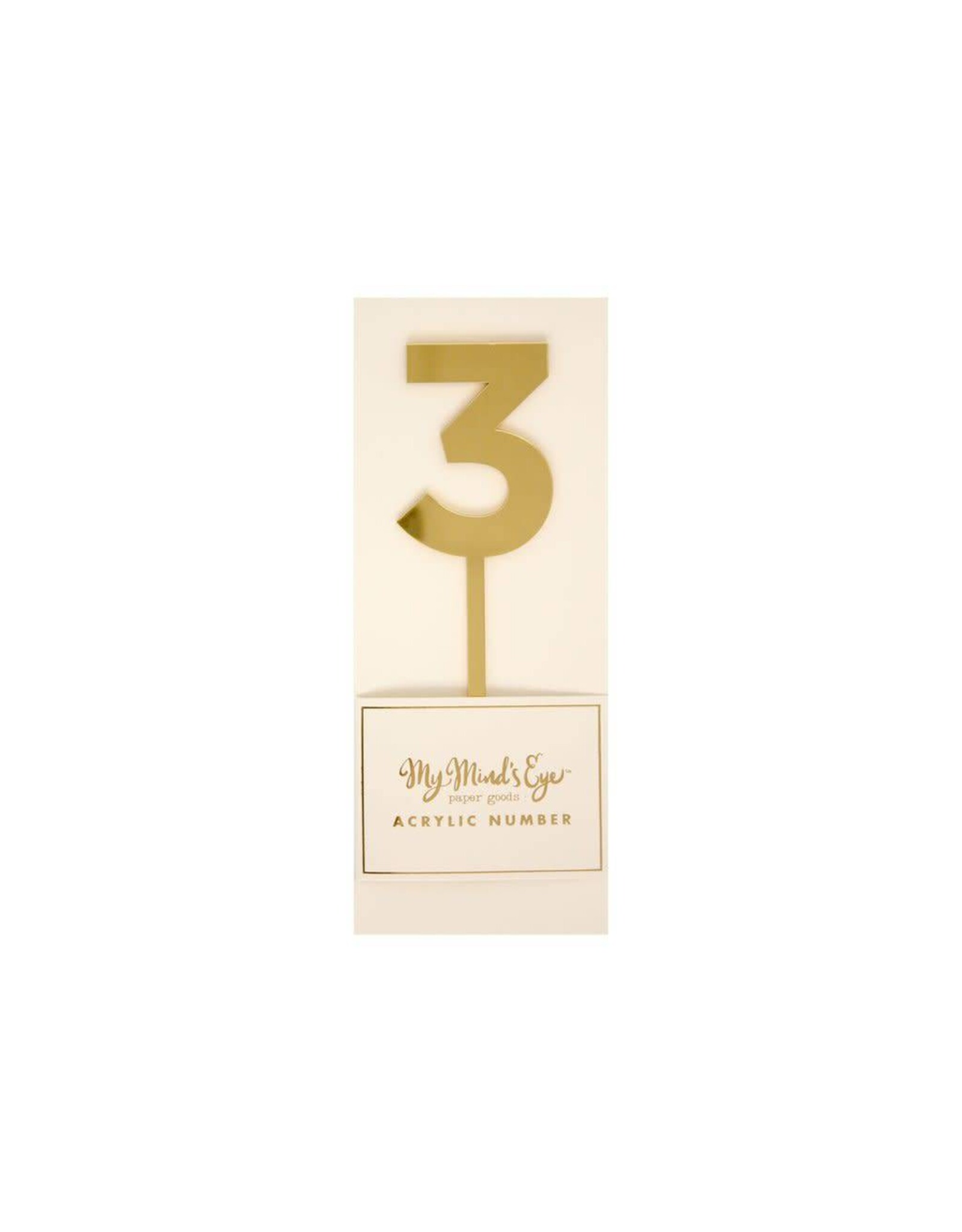 Gold Acrylic Number Pick 3