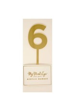 Gold Acrylic Number Pick 6