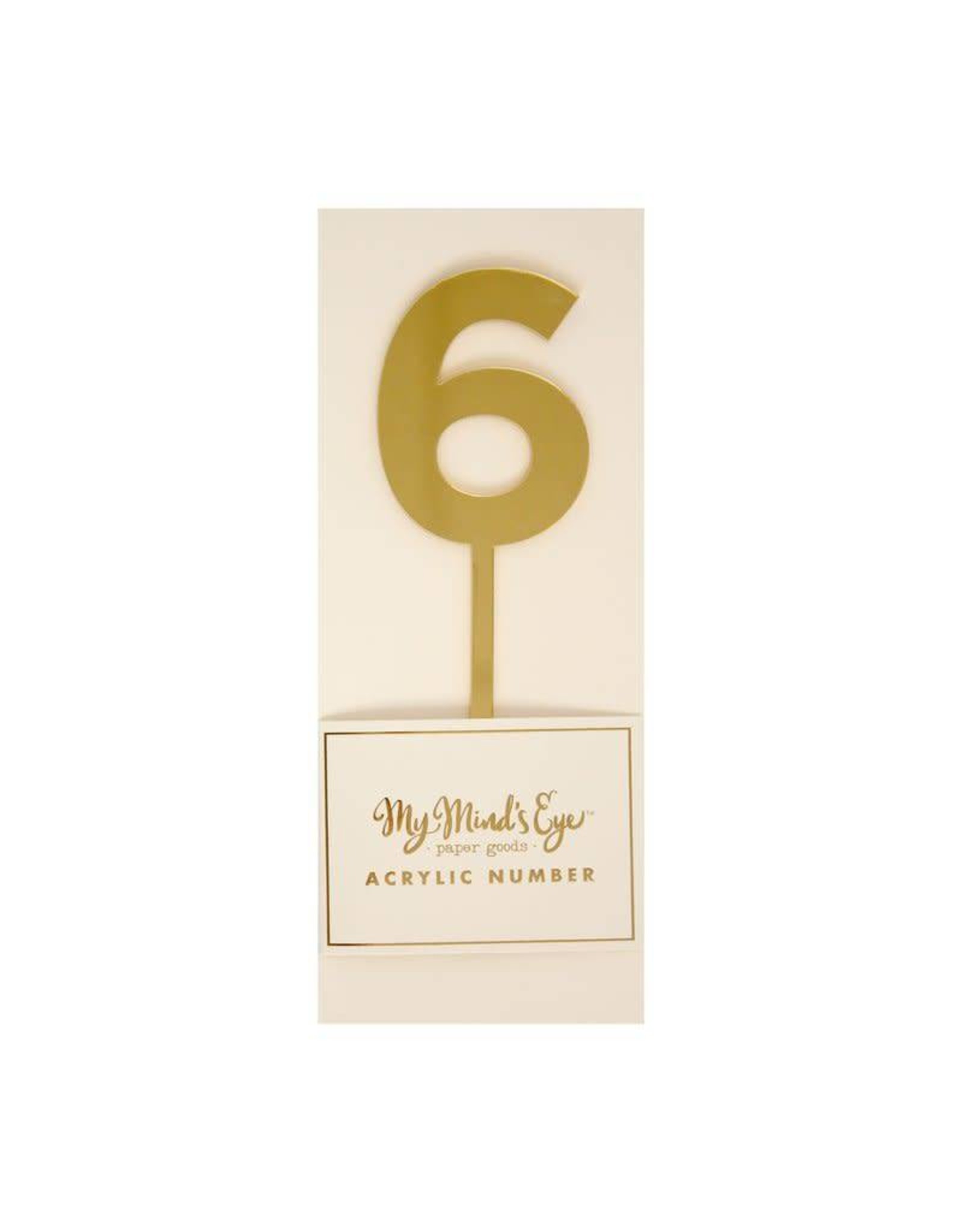 Gold Acrylic Number Pick 6