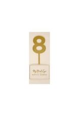 Gold Acrylic Number Pick 8