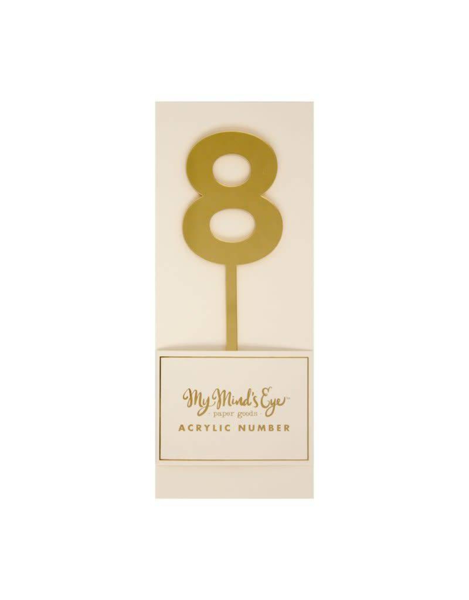 Gold Acrylic Number Pick 8