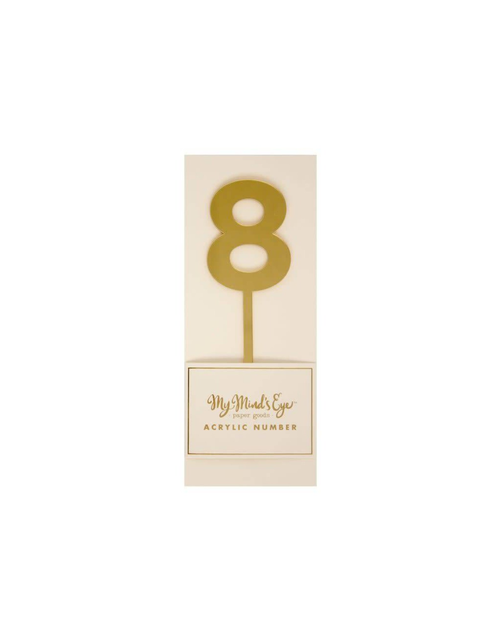 Gold Acrylic Number Pick 8