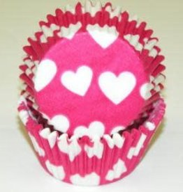 Pink Heart Baking Cups(30-40ct)